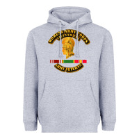 Heather Grey Womens Army Corps Vietnam Era Veteran Mother Day Gift Heavyweight Hoodie - trangStudio