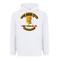 White Womens Army Corps Vietnam Era Veteran Mother Day Gift Heavyweight Hoodie - trangStudio