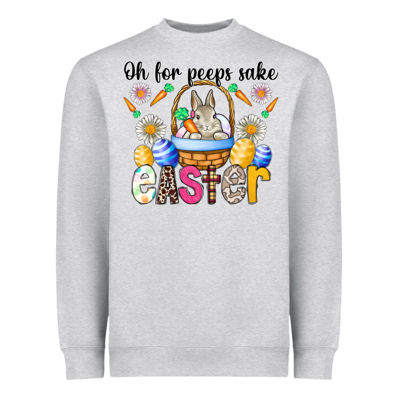 Oh For Peeps Sake Easter Heavyweight Sweatshirt by CowhideDigitalArt | Teevron