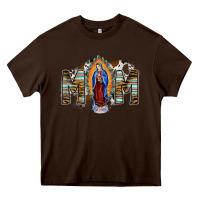Chocolate Brown mom virgin mary Heavy Core Tee - SublimationCraftShop