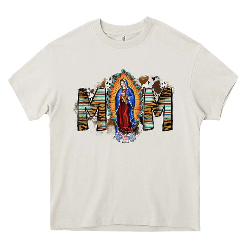 Mom Virgin Mary Heavy Core Tee by SublimationCraftShop | Teevron