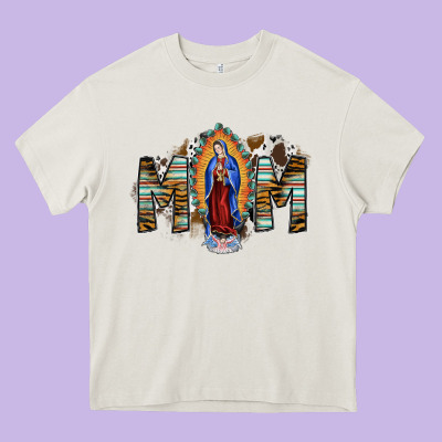 Mom Virgin Mary Heavy Core Tee Designed By Sublimationcraftshop
