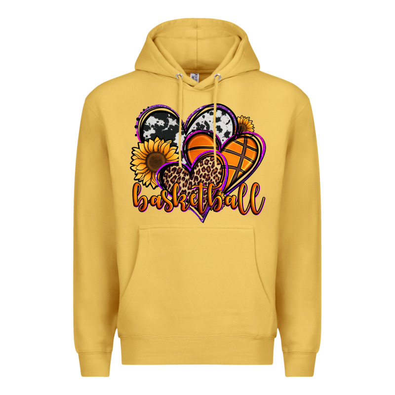 Basketball Hearts Premium Hoodie by Jasminsmagicworld | Teevron