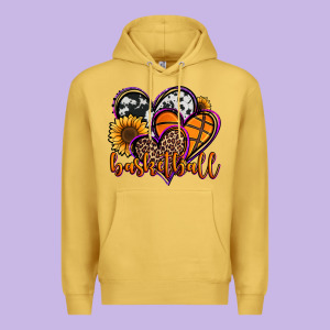 Basketball Hearts Premium Hoodie Designed By Jasminsmagicworld