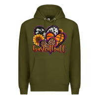 Army Green basketball hearts Premium Hoodie - Jasminsmagicworld