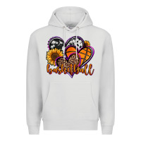 Dove Grey basketball hearts Premium Hoodie - Jasminsmagicworld