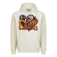 Oatmeal Heather basketball hearts Premium Hoodie - Jasminsmagicworld
