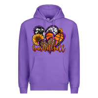Purple basketball hearts Premium Hoodie - Jasminsmagicworld