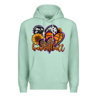 Seafoam basketball hearts Premium Hoodie - Jasminsmagicworld