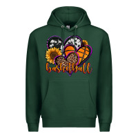 Sports Green basketball hearts Premium Hoodie - Jasminsmagicworld