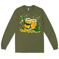 Army Green St. Patrick's Day beer Long Sleeve Tee - HowdyJamesFarm