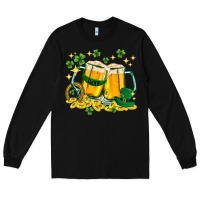 Black St. Patrick's Day beer Long Sleeve Tee - HowdyJamesFarm