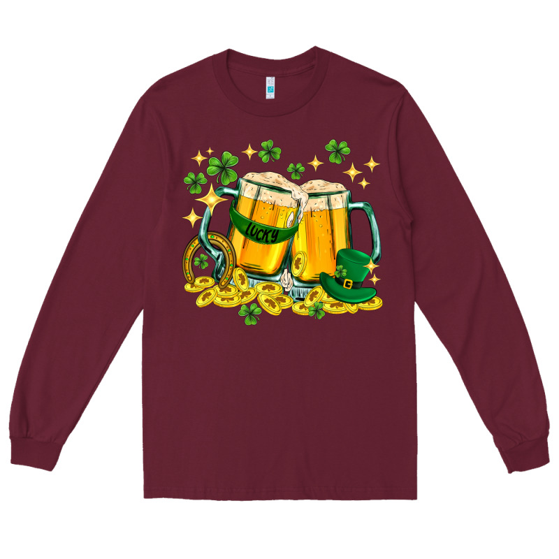 St. Patrick's Day Beer Long Sleeve Tee by HowdyJamesFarm | Teevron