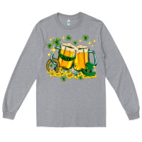 Heather Grey St. Patrick's Day beer Long Sleeve Tee - HowdyJamesFarm