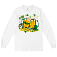 White St. Patrick's Day beer Long Sleeve Tee - HowdyJamesFarm