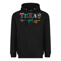 Black texas girl serape turquoise leopard cowhide arrow Heavyweight Hoodie - Artiststas