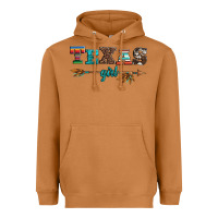 Meerkat texas girl serape turquoise leopard cowhide arrow Heavyweight Hoodie - Artiststas