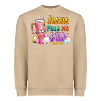 Mushroom Jesus Fills My Cup Easter Heavyweight Sweatshirt - CowhideDigitalArt