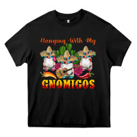 Black hanging with gnomigos Heavy Core Tee - Artiststas