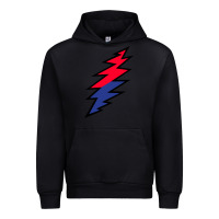 Black Lazy Lightning Bolt Urban Hoodie - InspiraDesign