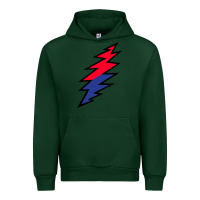 Forest Green Lazy Lightning Bolt Urban Hoodie - InspiraDesign