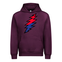 Mauve Wine Lazy Lightning Bolt Urban Hoodie - InspiraDesign