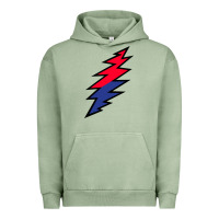 Pigment Oil Green Lazy Lightning Bolt Urban Hoodie - InspiraDesign