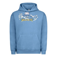 Pigment Pebble Blue Megadeath caught Urban Hoodie - InspiraDesign