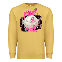 Antique Gold Pink Out Volleyball Premium Sweatshirt - BarkalooDesign