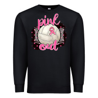 Black Pink Out Volleyball Premium Sweatshirt - BarkalooDesign