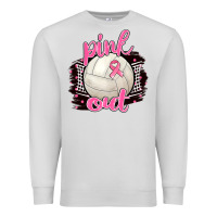 Dove Grey Pink Out Volleyball Premium Sweatshirt - BarkalooDesign