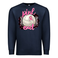 Navy Pink Out Volleyball Premium Sweatshirt - BarkalooDesign