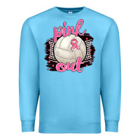 Ocean Blue Pink Out Volleyball Premium Sweatshirt - BarkalooDesign