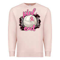 Pale Pink Pink Out Volleyball Premium Sweatshirt - BarkalooDesign