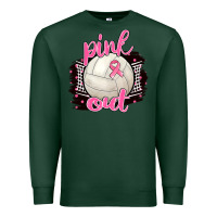 Sports Green Pink Out Volleyball Premium Sweatshirt - BarkalooDesign