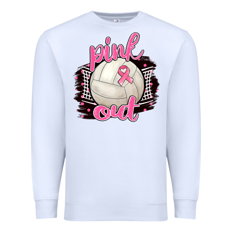Pink Out Volleyball Premium Sweatshirt by BarkalooDesign | Teevron