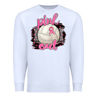 White Pink Out Volleyball Premium Sweatshirt - BarkalooDesign