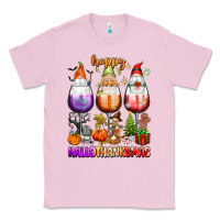 Bubblegum Pink Happy Hallothanksmas wine glasses and gnomes Classic Tee - texasbilliewilder