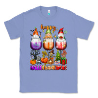 Colony Blue Happy Hallothanksmas wine glasses and gnomes Classic Tee - texasbilliewilder
