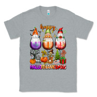 Heather Grey Happy Hallothanksmas wine glasses and gnomes Classic Tee - texasbilliewilder