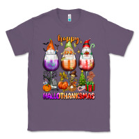 Lavender Happy Hallothanksmas wine glasses and gnomes Classic Tee - texasbilliewilder
