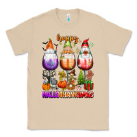 Mushroom Happy Hallothanksmas wine glasses and gnomes Classic Tee - texasbilliewilder