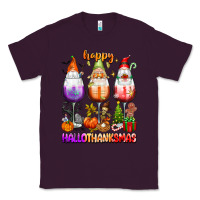 Plum Happy Hallothanksmas wine glasses and gnomes Classic Tee - texasbilliewilder