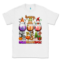 White Happy Hallothanksmas wine glasses and gnomes Classic Tee - texasbilliewilder