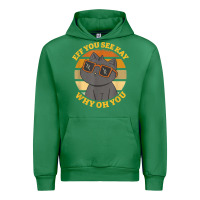 Emerald funny retro sunset eff you see kay why oh you cat lovers t shirt Urban Hoodie - ArtChic