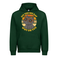 Forest Green funny retro sunset eff you see kay why oh you cat lovers t shirt Urban Hoodie - ArtChic