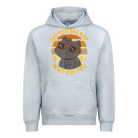 Heather Grey funny retro sunset eff you see kay why oh you cat lovers t shirt Urban Hoodie - ArtChic