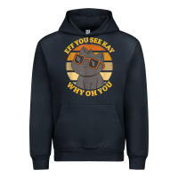 Navy funny retro sunset eff you see kay why oh you cat lovers t shirt Urban Hoodie - ArtChic