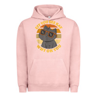 Pigment Salmon funny retro sunset eff you see kay why oh you cat lovers t shirt Urban Hoodie - ArtChic