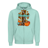 Seafoam thankful cross Zipper Hoodie - RacoonDesign